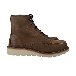 Carhartt 6 in Wedge Boot Mens 11 M Brown Nubuck Leather Soft Moc Toe